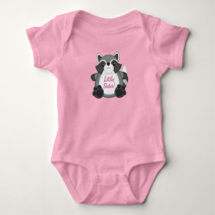 Waschbär-Baby-Party Rosa Baby Strampler