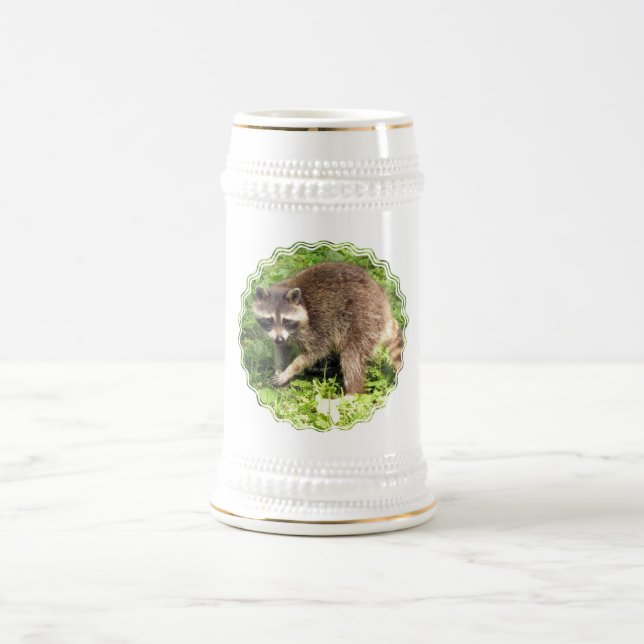 Waschbär-Bier Stein Bierglas (Mittel)