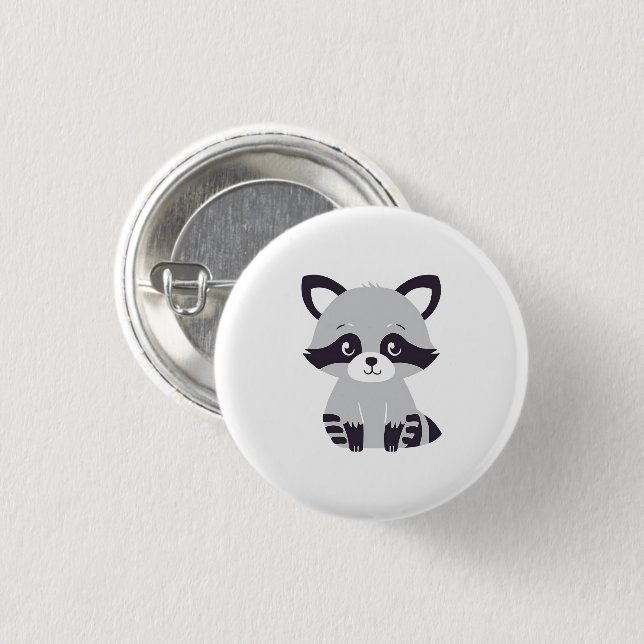 Waschbär Button (Vorne & Hinten)