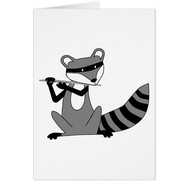 Waschbär, der die Flöte spielt (Vorne)