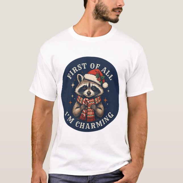 Waschbär Design T-Shirt (Vorderseite)