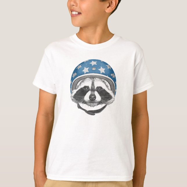 Waschbär-Draufgänger T-Shirt (Vorderseite)