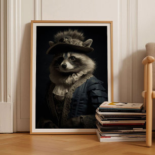 Waschbär Druck Waschbär Poster viktorianischer Was