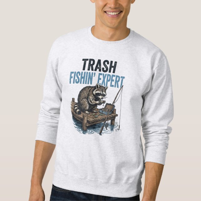 Waschbär-Experte für Müllfischerei Sweatshirt (Vorderseite)