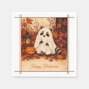 Waschbär-Geist-Kostüm Halloween-Party-Servietten Serviette