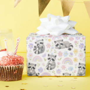 Waschbär Geschenkpapier