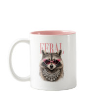 Waschbär-Glamour-Kaffeetasse Feral Chic