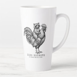 Waschbär Hahn Latte Tasse Lustiges Sarkastisches G
