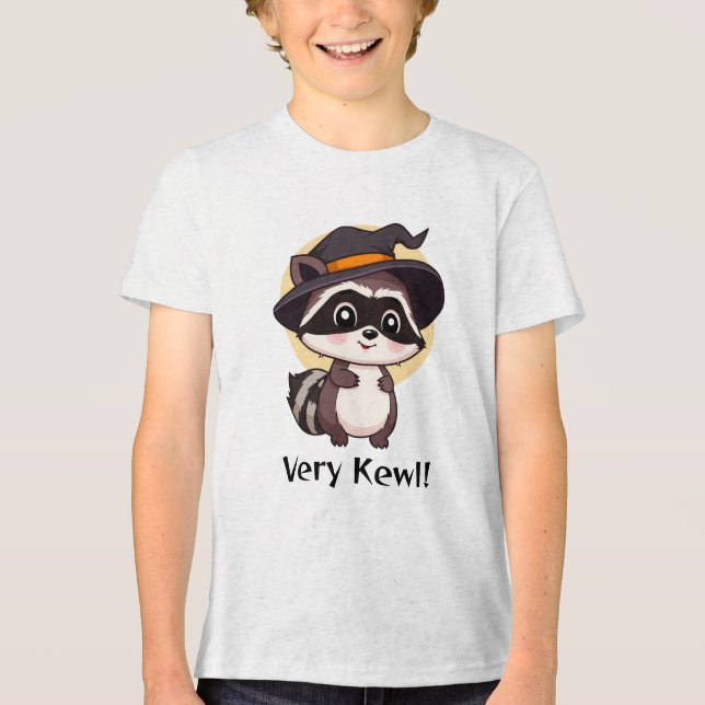 Waschbär Hexe sehr cool Tri-Blend Shirt (Vorderseite)