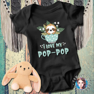 Waschbär Ich liebe meinen Opa  Baby Strampler