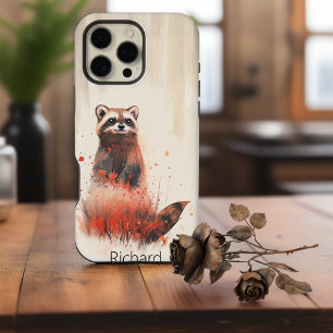 Waschbär im Wald iPhone 16 Pro Max Hülle