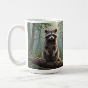 Waschbär im Wald Kaffeetasse