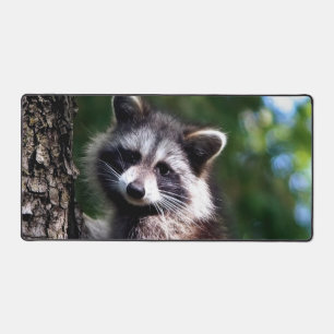 Waschbär in the Dschungel Schreibtischunterlage
