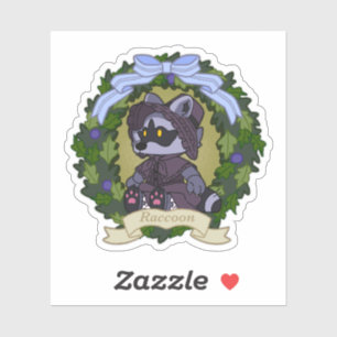 Waschbär individuell zugeschnittenes Vinyl-Sticker Aufkleber