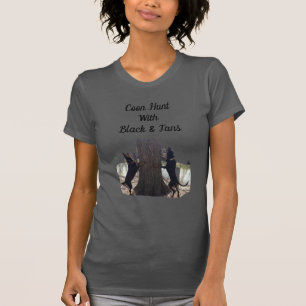 Waschbär-Jagd mit Schwarzem u. bräunt T - Shirt