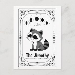 Waschbär Jimothy Tarot Lustig Niedlich Inspiration Postkarte