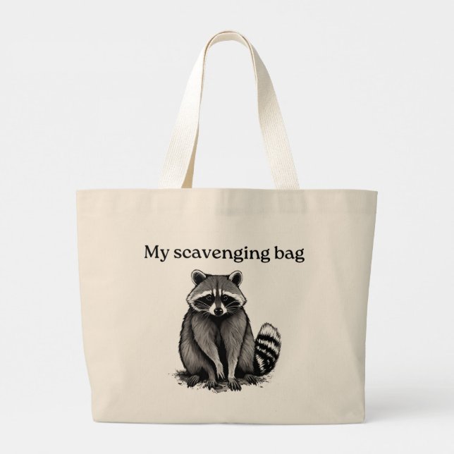 Waschbär Jumbo Stoffbeutel (Rückseite)