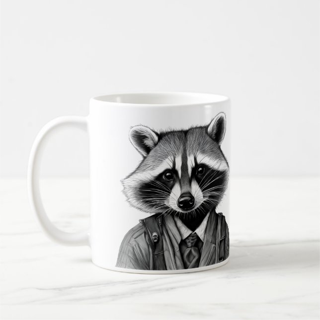 Waschbär Kaffeetasse (Links)