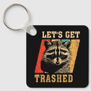 Waschbär Lass uns Vintage Retro Racoon Spaß zerleg Schlüsselanhänger