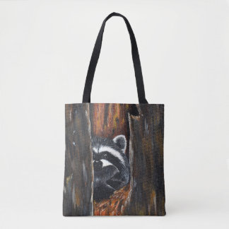 Waschbär-Mama-und-Baby-Malerei Tasche