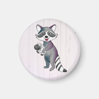 Waschbär mit Schaf Magnet