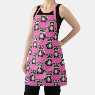Waschbär-Muster-Design Rosa  Schürze