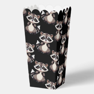 Waschbär-Muster-Design Schwarz Geschenkschachtel