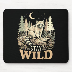Waschbär-Naturliebhaber bleibe wild Wald Wildtiere Mousepad