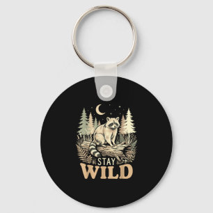 Waschbär-Naturliebhaber bleibe wild Wald Wildtiere Schlüsselanhänger
