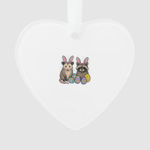 Waschbär Opossum Ostern T-Shirt_1 Ornament