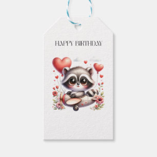 Waschbär-Pilot Geburtstag Geschenkanhänger