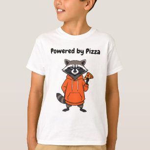Waschbär-Pizza-Kinder-T-Shirt – Lustiges Cartoon-S T-Shirt