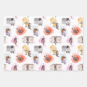 Waschbär raubt Bank Geschenkpapier Set