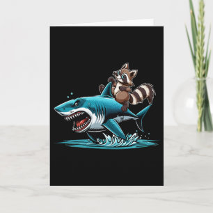 Waschbär-Reiter-Hai-Kostüm Meerestielliebhaber Kin Karte