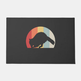 Waschbär Retro Vintage Fußmatte