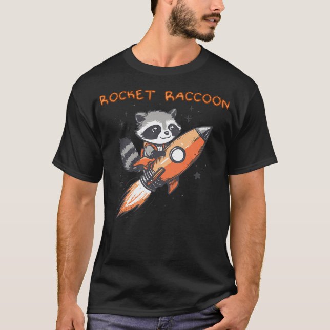 Waschbär Rocket T-Shirt (Vorderseite)