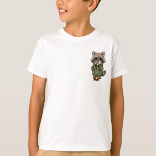 Waschbär röstet Marshmallows Kinder T-Shirt