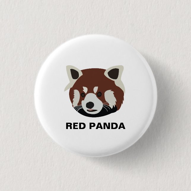 Waschbär Roter Panda Waschbär  Button (Vorderseite)