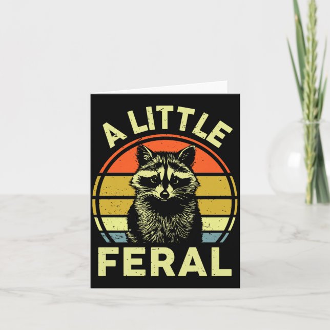 Waschbär-Shirt Ein bisschen wild Lustiger Waschbär Karte (Vorderseite)