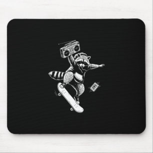 Waschbär Skateboarding Boombox  Mousepad