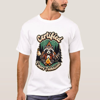 Waschbär S'more Experte – Lagerfeuer Nacht T-Shirt