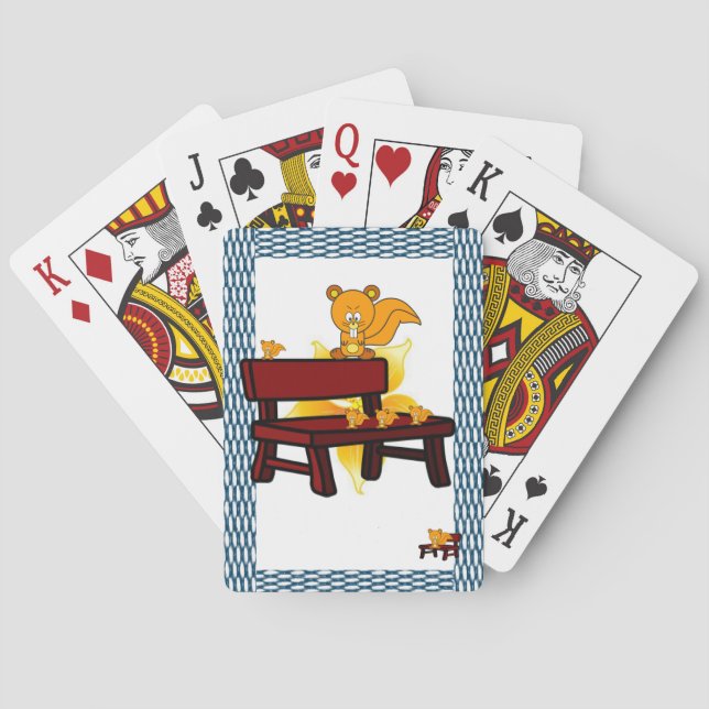 Waschbär Spielkarten-Deck Spielkarten (Rückseite)