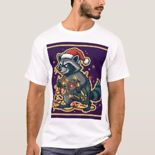 Waschbär stiehlt Weihnachtsbeleuchtung T-Shirt