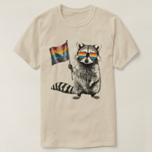 Waschbär-Stolzflagge   Trash Panda LGBT Grafik 202 T-Shirt