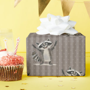 Waschbär themed braun groß für Bastelarbeiten oder Geschenkpapier