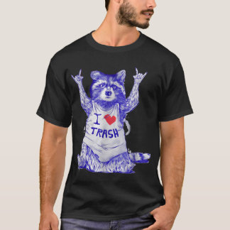 Waschbär trägt Ich liebe lustiger Waschbär Wild T-Shirt