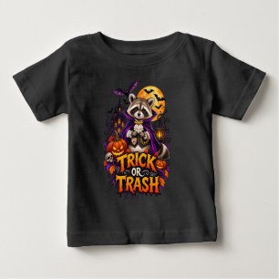 Waschbär Trick or Trash Vampir Halloween Kleinkind Baby T-shirt