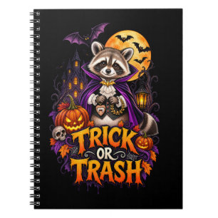 Waschbär Trick or Trash Vampir Halloween  Notizblock