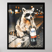 Waschbär trinkt lustiges Tier Meme Männer Frauen