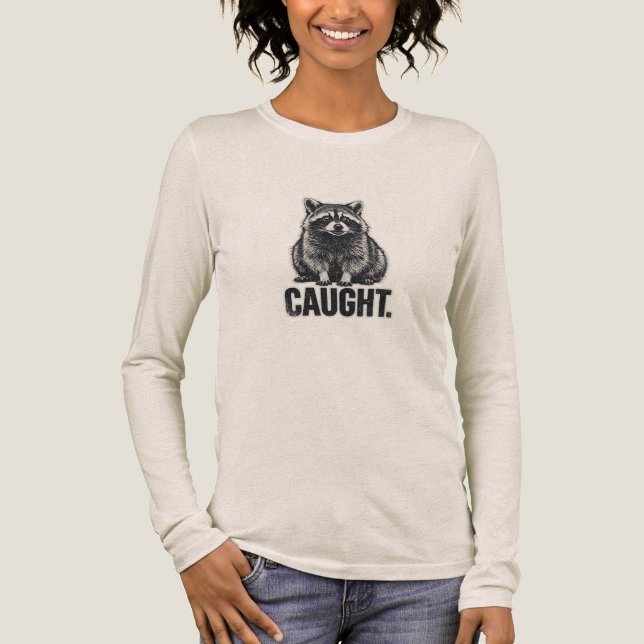 Waschbär Unfug dunkel Tri-Blend Shirt (Vorderseite)